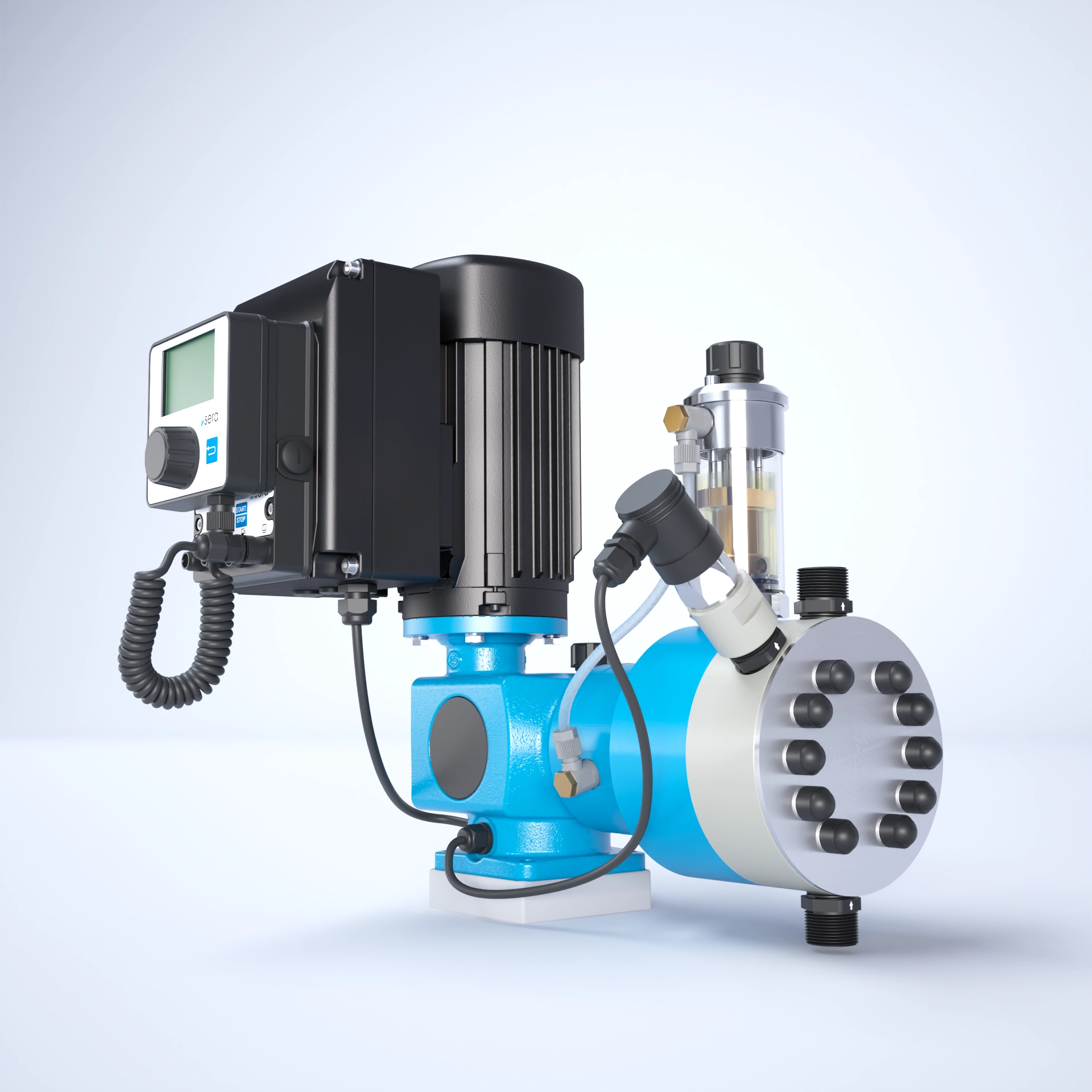 Piston diaphragm pumps type C409.2 KM, controllable
