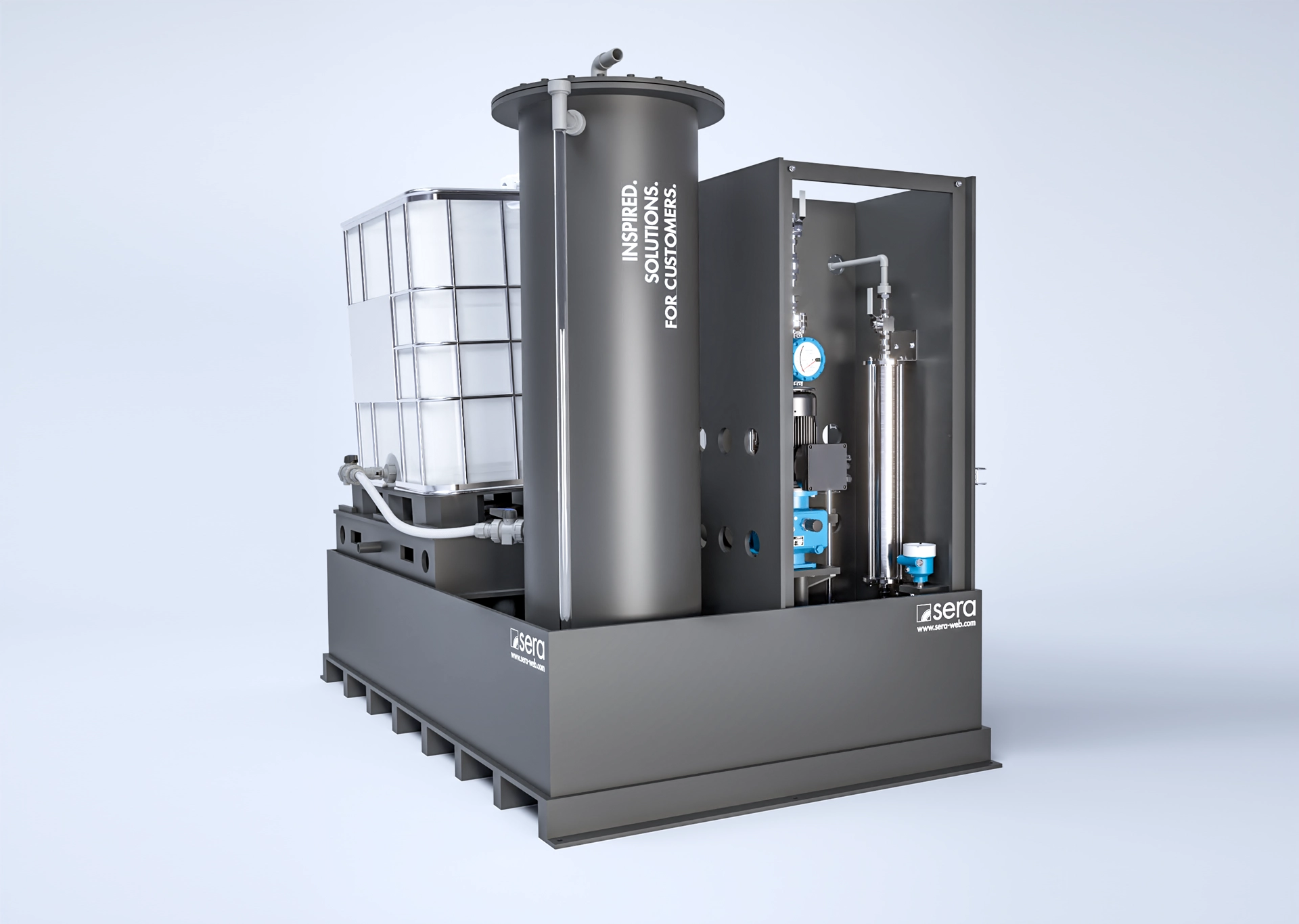 sera IBC-Entleerstation zur sicheren und effizienten Entnahme von Flüssigkeiten aus IBC-Containern mit automatischer Füllstandüberwachung