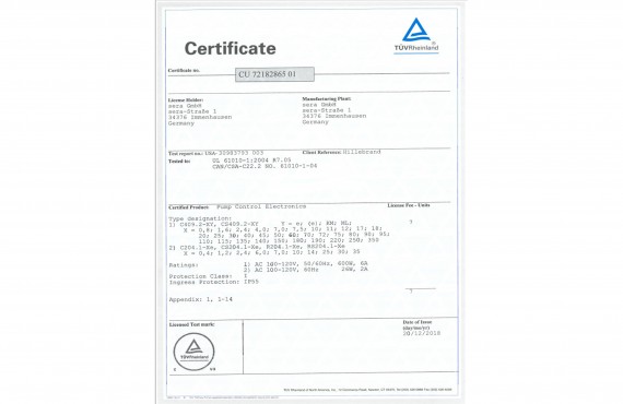 Zertifikat UL-CSA