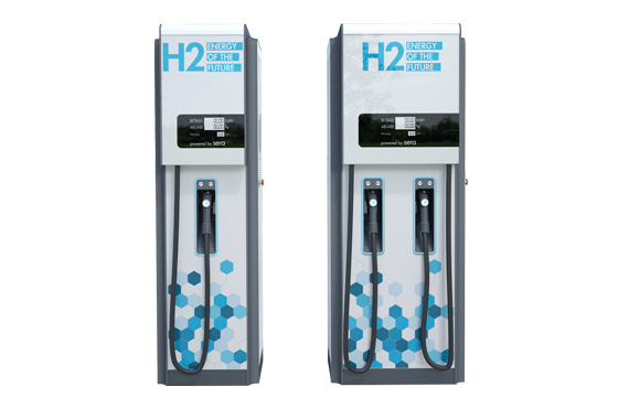 Dispenser Wasserstofftankstelle 1 Füllschlauch 2 Füllschläuche